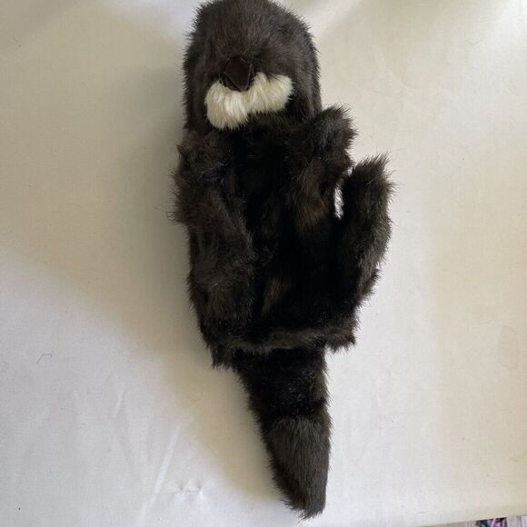 Vintage Folkmanis Folktails Plush Brown Sea Otter Full Body Hand Puppet 14" - Picture 1 of 6